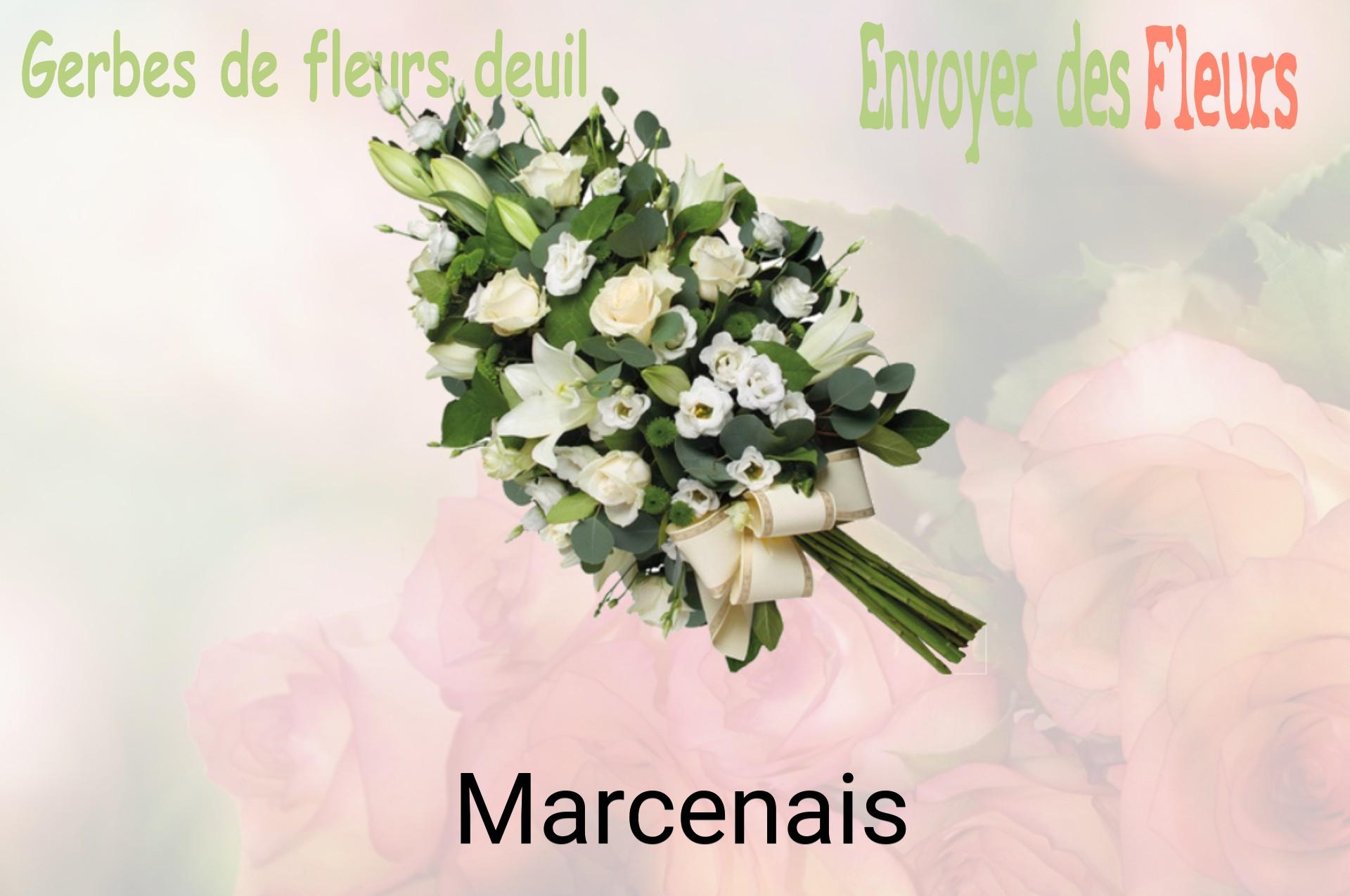 Gerbe de fleurs de deuil livrée à Marcenais